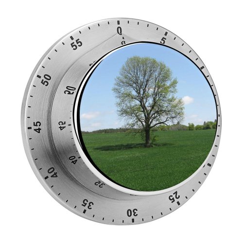 yanfind Timer Tree Field Farm Country Sky Lonely Natural Landscape Grassland Pasture Grass Meadow 60 Minutes Mechanical Visual Timer