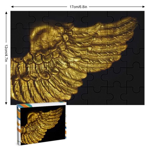yanfind Picture Puzzle Angel Wing Fly Flight Gold Golden Bird Eagle Dead Death Cherub Hell Family Game Intellectual Educational Game Jigsaw Puzzle Toy Set