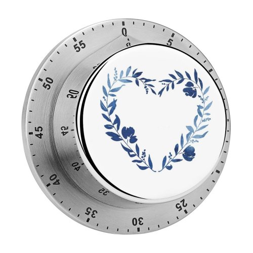 yanfind Timer Wreath Watercolor Plant Laurel Flower Branch Paints Space Beauty Love Petal Design 60 Minutes Mechanical Visual Timer