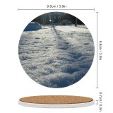 yanfind Ceramic Coasters (round) Snow  Crystal Frost  Winter Sky Freezing Tree Daytime Cloud Light Family Game Intellectual Educational Game Jigsaw Puzzle Toy Set