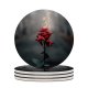 yanfind Ceramic Coasters (round) Vadim Sadovski Flowers Rose Flower Fire Burning Dark Family Game Intellectual Educational Game Jigsaw Puzzle Toy Set