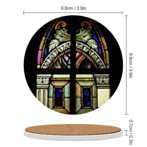 yanfind Ceramic Coasters (round) Vitral Glass Art Crafts Window Light Venezuela Alemania Colony Tovar Paintings Translucent Family Game Intellectual Educational Game Jigsaw Puzzle Toy Set