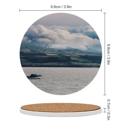yanfind Ceramic Coasters (round) Snowdonia Caernarfon Wales Sea United  Snowdon Mountains Family Game Intellectual Educational Game Jigsaw Puzzle Toy Set