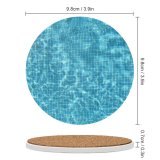 yanfind Ceramic Coasters (round) Turquoise Pool Refreshing  Summer Aqua Azure Design Family Game Intellectual Educational Game Jigsaw Puzzle Toy Set