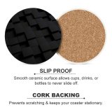 yanfind Ceramic Coasters (round) Dark Cubes Squares Family Game Intellectual Educational Game Jigsaw Puzzle Toy Set