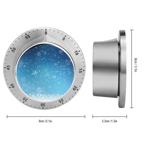 yanfind Timer Snow Snowing Snowflake Christmas Year Winter 60 Minutes Mechanical Visual Timer