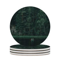 yanfind Ceramic Coasters (round) Papineau-Labelle Fir Images Land Wallpapers Wildlife Boat Plant Lake Outdoors Tree Free Family Game Intellectual Educational Game Jigsaw Puzzle Toy Set