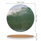 yanfind Ceramic Coasters (round) Wave  Ocean Surf Surfing Beach Wind Sea  Sky Sports Family Game Intellectual Educational Game Jigsaw Puzzle Toy Set