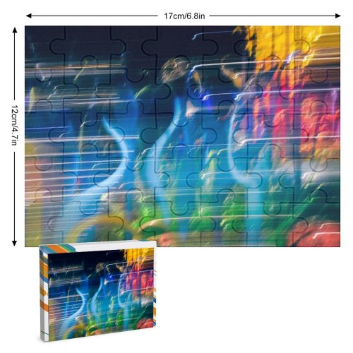 yanfind Picture Puzzle Moody Colorful Work Lighting Glass Creative Rainbow Chihuly Commons Seattle Night Vibrant Family Game Intellectual Educational Game Jigsaw Puzzle Toy Set