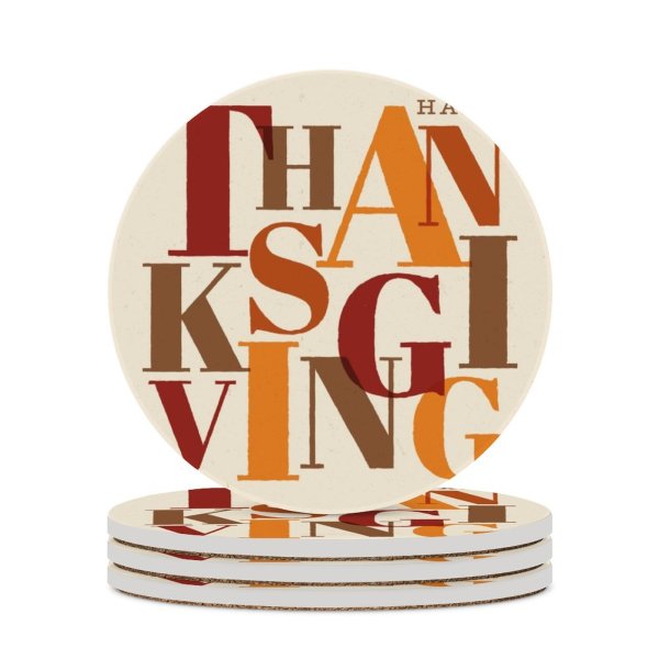 yanfind Ceramic Coasters (round) October Wreath Tree Berry Maple Plant Season Giving Flower Acorn Falling USA Family Game Intellectual Educational Game Jigsaw Puzzle Toy Set