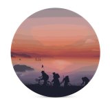 yanfind Ceramic Coasters (round) Coyle Lifestyle Goonies Evening Silhouette Minimal Art Landscape Panorama Family Game Intellectual Educational Game Jigsaw Puzzle Toy Set