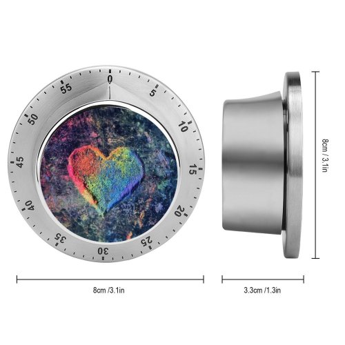 yanfind Timer Sharon McCutcheon Love Heart Rainbow Colorful Chalk 60 Minutes Mechanical Visual Timer
