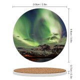 yanfind Ceramic Coasters (round) Dominic Kamp Northern Lights Aurora Borealis Iceland Family Game Intellectual Educational Game Jigsaw Puzzle Toy Set
