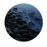 yanfind Ceramic Coasters (round) Stones Pebbles Seashore Foggy Mist Dark Family Game Intellectual Educational Game Jigsaw Puzzle Toy Set