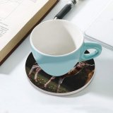 yanfind Ceramic Coasters (round) Fallow Deer Squirrel Bird Trees Forest Autumn Family Game Intellectual Educational Game Jigsaw Puzzle Toy Set