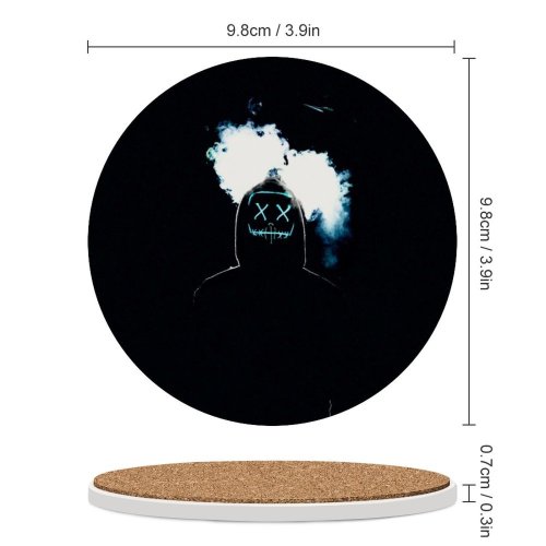 yanfind Ceramic Coasters (round) Sebastiaan Stam Black Dark LED AMOLED Anonymous Family Game Intellectual Educational Game Jigsaw Puzzle Toy Set