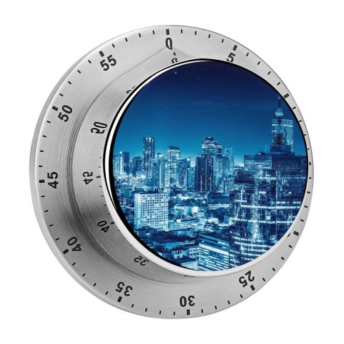 yanfind Timer Anek Suwannaphoom Bangkok Cityscape City Lights Night Metropolitan Buildings 60 Minutes Mechanical Visual Timer