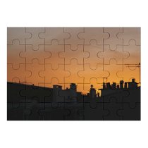yanfind Picture Puzzle Colour Golden Sky   Romantic Sunset Dawn City Antenna Roof Roofs Family Game Intellectual Educational Game Jigsaw Puzzle Toy Set