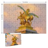 yanfind Picture Puzzle Sunset Colorful Sky Gold Clouds Horse  Muse Statue Sunrise Golden Pastel Family Game Intellectual Educational Game Jigsaw Puzzle Toy Set