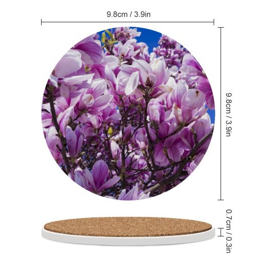 yanfind Ceramic Coasters (round) Felix Mittermeier Flowers Magnolia Flowers  Beautiful Spring Family Game Intellectual Educational Game Jigsaw Puzzle Toy Set
