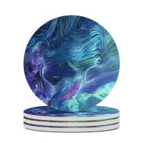 yanfind Ceramic Coasters (round) Dante Metaphor Abstract Strands CGI Cyan Trails Family Game Intellectual Educational Game Jigsaw Puzzle Toy Set