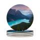 yanfind Ceramic Coasters (round) Destin Peyto Lake Mountains Turquoise Evening Sunset Family Game Intellectual Educational Game Jigsaw Puzzle Toy Set