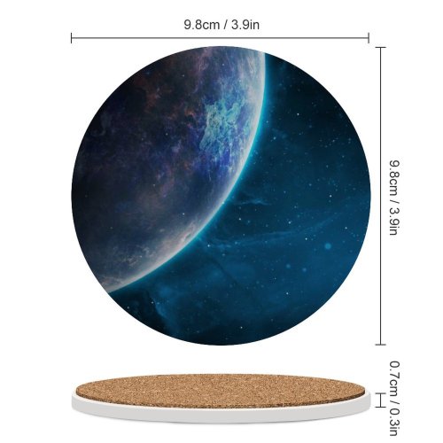 yanfind Ceramic Coasters (round) Space Planet Galaxy  Cosmos Family Game Intellectual Educational Game Jigsaw Puzzle Toy Set