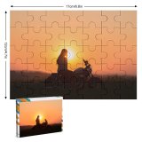 yanfind Picture Puzzle Sunset Motorcycle Silhouette Golden Hour Family Game Intellectual Educational Game Jigsaw Puzzle Toy Set