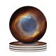 yanfind Ceramic Coasters (round) Space Black Dark  Nebula Constellation Aquarius Galaxy Astronomy  Dark Family Game Intellectual Educational Game Jigsaw Puzzle Toy Set