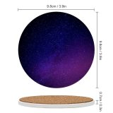 yanfind Ceramic Coasters (round) Starry Sky Purple Sky Astronomical Family Game Intellectual Educational Game Jigsaw Puzzle Toy Set