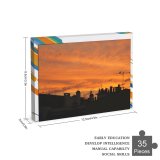 yanfind Picture Puzzle Colour Golden Sky   Romantic Sunset Dawn City Antenna Pigeon Pigeons Family Game Intellectual Educational Game Jigsaw Puzzle Toy Set