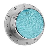 yanfind Timer Texture Shining Light Pool Summer Hot Aqua Turquoise Azure Resources Wave Wind 60 Minutes Mechanical Visual Timer