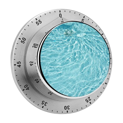yanfind Timer Texture Shining Light Pool Summer Hot Aqua Turquoise Azure Resources Wave Wind 60 Minutes Mechanical Visual Timer