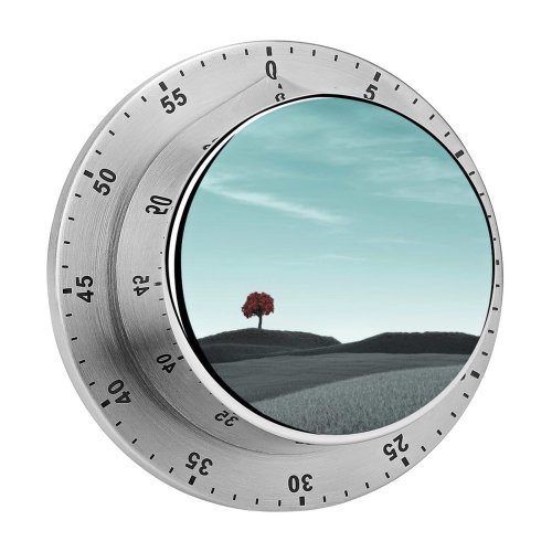 yanfind Timer Karan Gujar Lone Tree Clear Sky Surreal Dry Fields Landscape 60 Minutes Mechanical Visual Timer