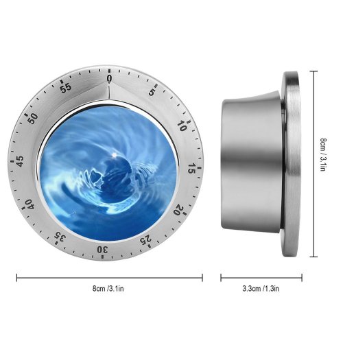 yanfind Timer Wave Resources Electric Cobalt Sky  Liquid 60 Minutes Mechanical Visual Timer
