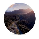 yanfind Ceramic Coasters (round) Fiordland National Park Mountains Sunrise Forest River Zealand Family Game Intellectual Educational Game Jigsaw Puzzle Toy Set