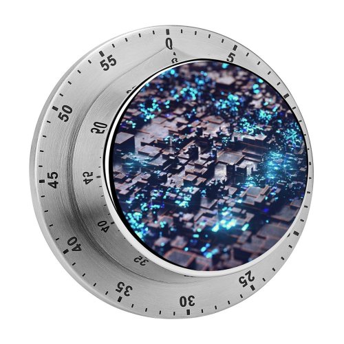yanfind Timer Dante Metaphor Abstract Greebles Render CGI Cyan Glowing Sci Fi 60 Minutes Mechanical Visual Timer