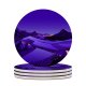 yanfind Ceramic Coasters (round) Mountains Rocks Night Starry Sky Scenery MacOS Big Sur IOS Family Game Intellectual Educational Game Jigsaw Puzzle Toy Set