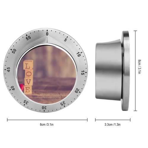 yanfind Timer Ylanite Koppens Love Heart Wooden Blocks Letters Creative 60 Minutes Mechanical Visual Timer