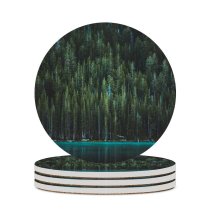 yanfind Ceramic Coasters (round) Shoreline Images Shore Flora Sky Wallpapers Lake Plant Travel Outdoors Tree States Family Game Intellectual Educational Game Jigsaw Puzzle Toy Set