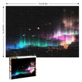 yanfind Picture Puzzle Abstract Dark Glitter Glowing Colorful Lights Family Game Intellectual Educational Game Jigsaw Puzzle Toy Set