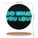 yanfind Ceramic Coasters (round) Dark Quotes Do What You Love Neon Glowing Light Inspirational Family Game Intellectual Educational Game Jigsaw Puzzle Toy Set