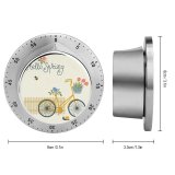 yanfind Timer Country  Bloom Outside Urban Hello Insect Lettering Summer Retro Basket Snail 60 Minutes Mechanical Visual Timer