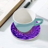 yanfind Ceramic Coasters (round) Comfreak Flowers Violet Closeup Macro Daisy Flower Heart  Beautiful Family Game Intellectual Educational Game Jigsaw Puzzle Toy Set