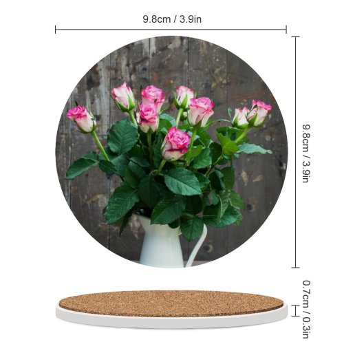 yanfind Ceramic Coasters (round) Geranium Images Arrangement Plant Roses Rose Bouquet  Flower Stock Bunch Petal Family Game Intellectual Educational Game Jigsaw Puzzle Toy Set