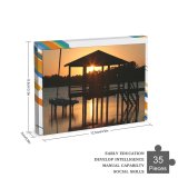 yanfind Picture Puzzle  Sunset Evening Sound Boat Dock Sky Sunrise Dusk Pier Morning Tree Family Game Intellectual Educational Game Jigsaw Puzzle Toy Set