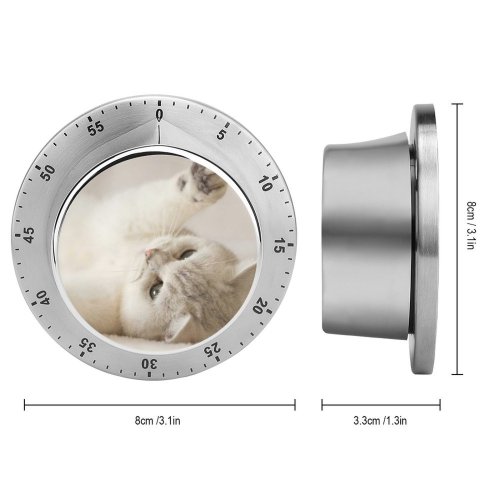 yanfind Timer Cute Kitten Kitty Cat 60 Minutes Mechanical Visual Timer