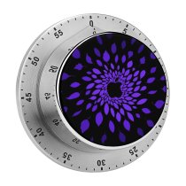 yanfind Timer Technology Black Dark Violet Leaves Abstract Dark 60 Minutes Mechanical Visual Timer
