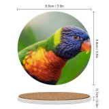 yanfind Ceramic Coasters (round) William Warby Rainbow Lorikeet Colorful Closeup Bokeh Bird Family Game Intellectual Educational Game Jigsaw Puzzle Toy Set