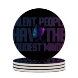 yanfind Ceramic Coasters (round) Black Dark Quotes Baby Groot Silent Have Loudest Minds Popular Quotes Dark Family Game Intellectual Educational Game Jigsaw Puzzle Toy Set